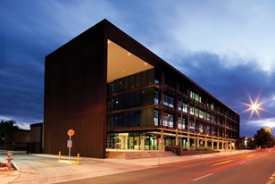 The bold roof planes and filigreed sunscreens of Queanbeyan’s new Government Services Centre make this a building very much of its time and place.